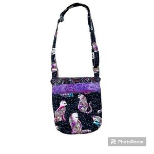 Unique and once if a kind handmade Cat Purse! Sever Pockets, adjustable strap